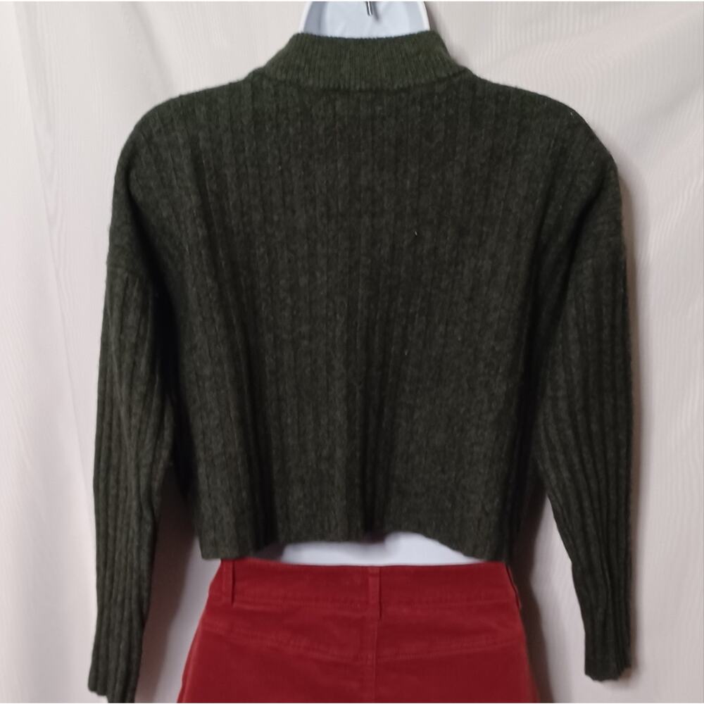 Madewell Levi Rib Mockneck Wool Blend Pullover Sweater. L - Picture 10 of 10